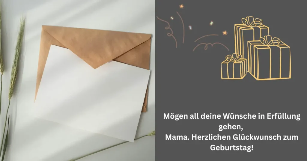 Geburtstagswünsche für Mama: Elegante Geburtstagskarte und Geschenkpakete