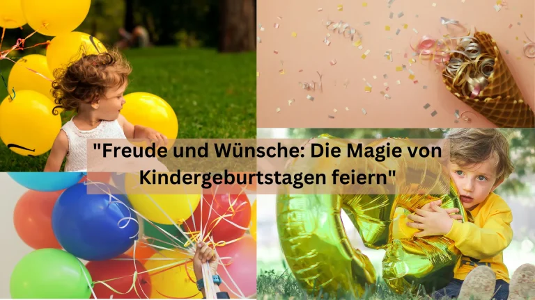 Kinder bei einer Geburtstagsfeier mit bunten Ballons, perfekt für Geburtstagswünsche Kinder.