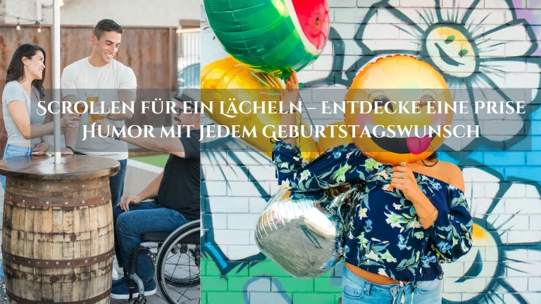 Eine fröhliche Szene bei einer Geburtstagsfeier im Freien mit einer Person, die lachend einen Emoji-Ballon hält, und Freunden, die gemeinsam anstoßen.
