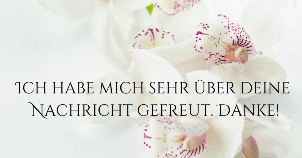 Herzliche Danksagung mit dem Text danke für Geburtstagswünsche, umgeben von feierlichen Dekorationen und Geschenken.