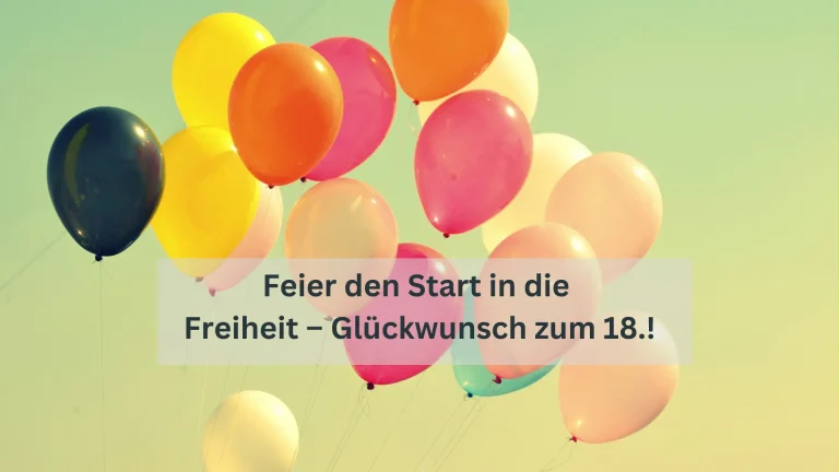 Bunte Luftballons am Himmel, ideal für "Sprüche zum 18. Geburtstag